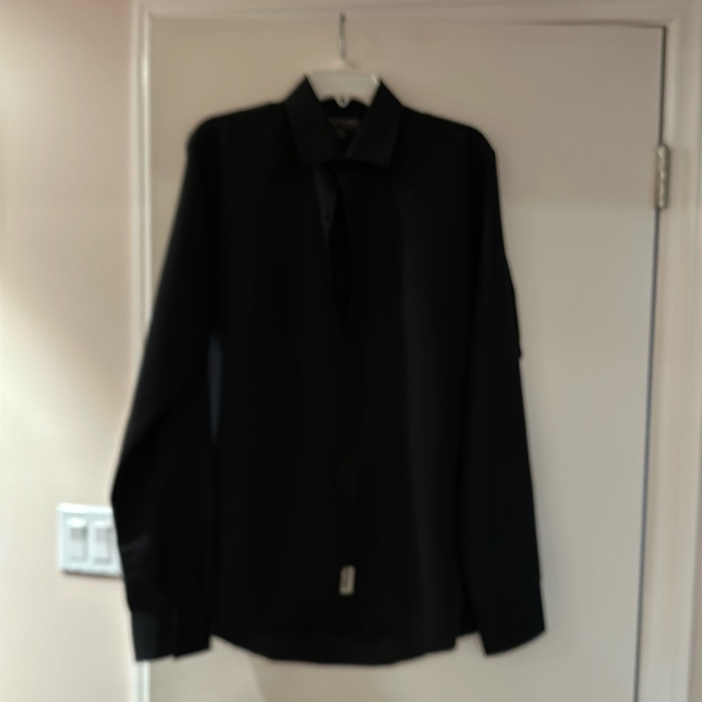 COUTURE men’s tuxedo dress shirt in black